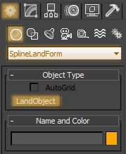  SplineLand creation panel