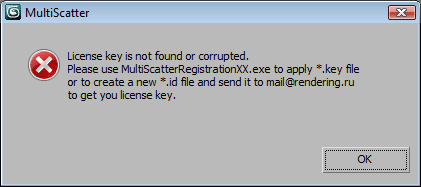  MultiScatter License error