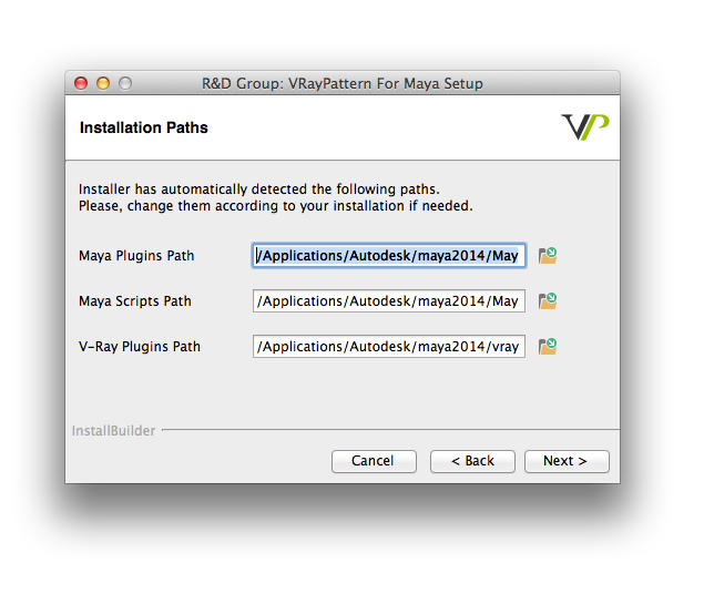  VRayPattern for Maya OS X installer
