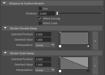 VRayScatter for Maya - Distance to surface borders